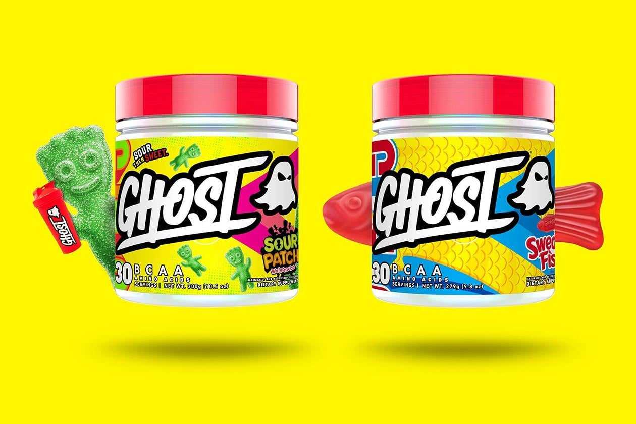 Swedish Fish and Sour Patch Ghost BCAA available midday tomorrow Stack3d