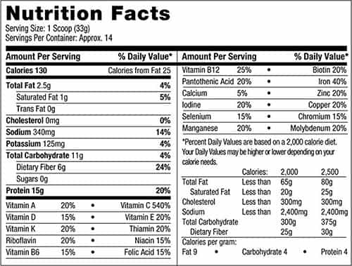 solimo plant based protein smoothie
