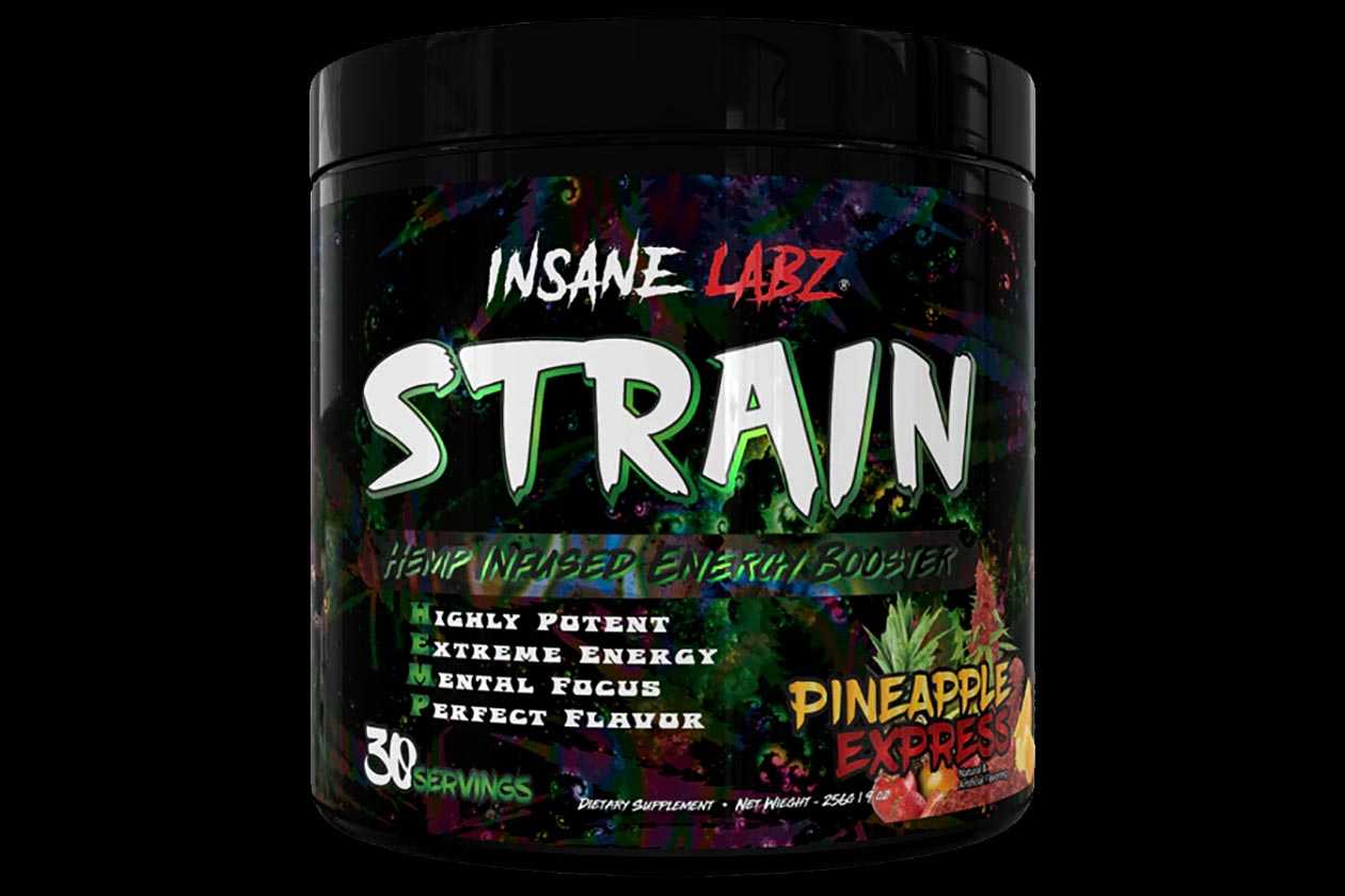 Insane Labz Strain rolls together a preworkout formula with hemp extract