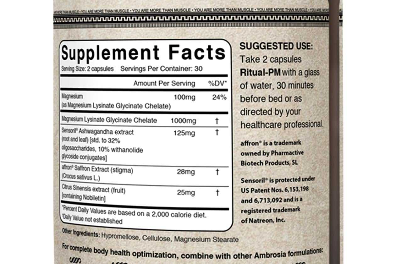 Ambrosia Ritual PM promises benefits before, during and after sleep