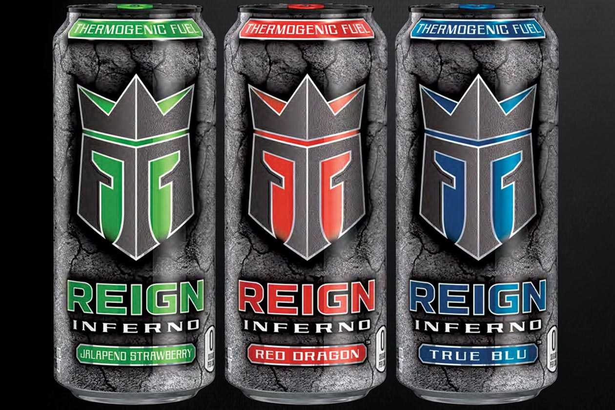 Reign Inferno energy drink design help burn calories and increase energy