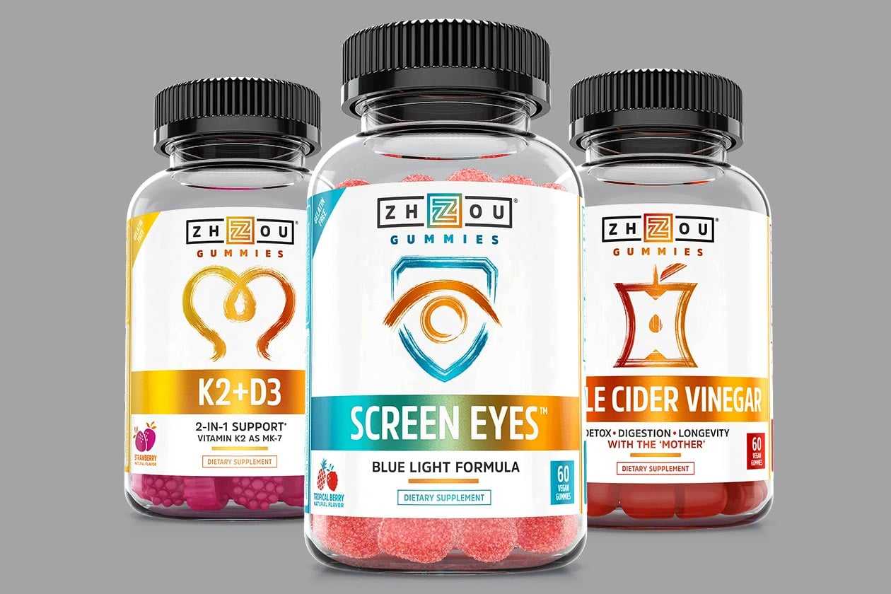 Zhou drops Vitamin K2, Apple Cider Vinegar and Screen Eyes Gummies