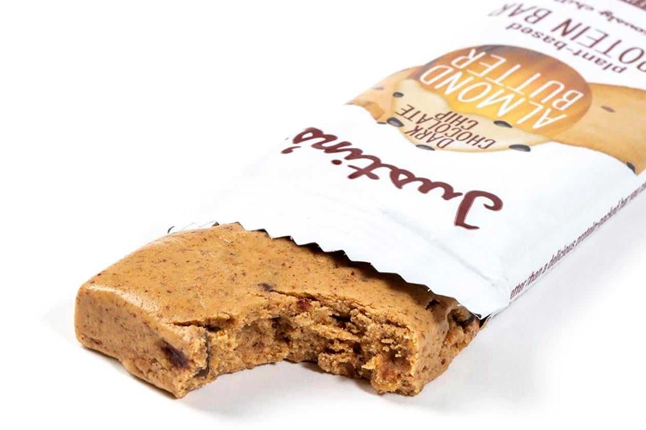 Deliciously chilled Justin's almond butter bar packs 10g of plant protein