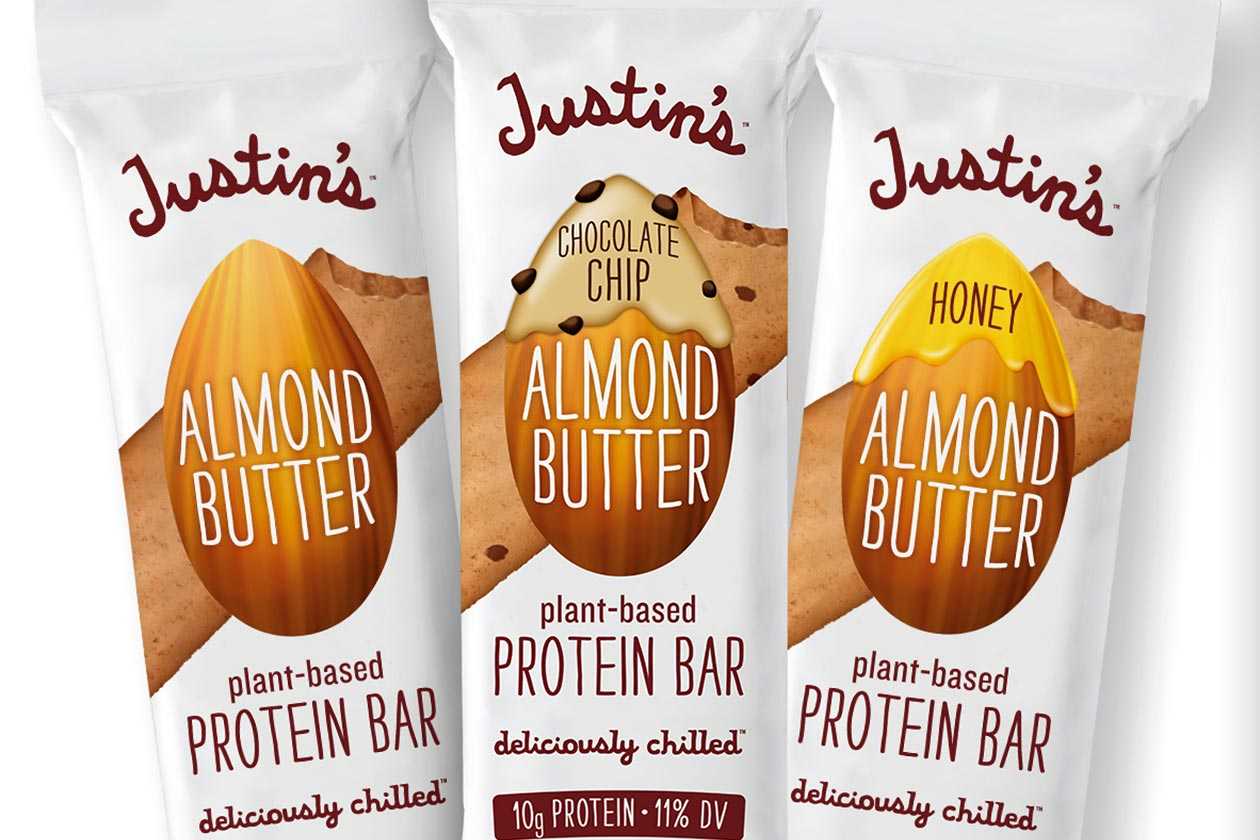 Deliciously chilled Justin's almond butter bar packs 10g of plant protein