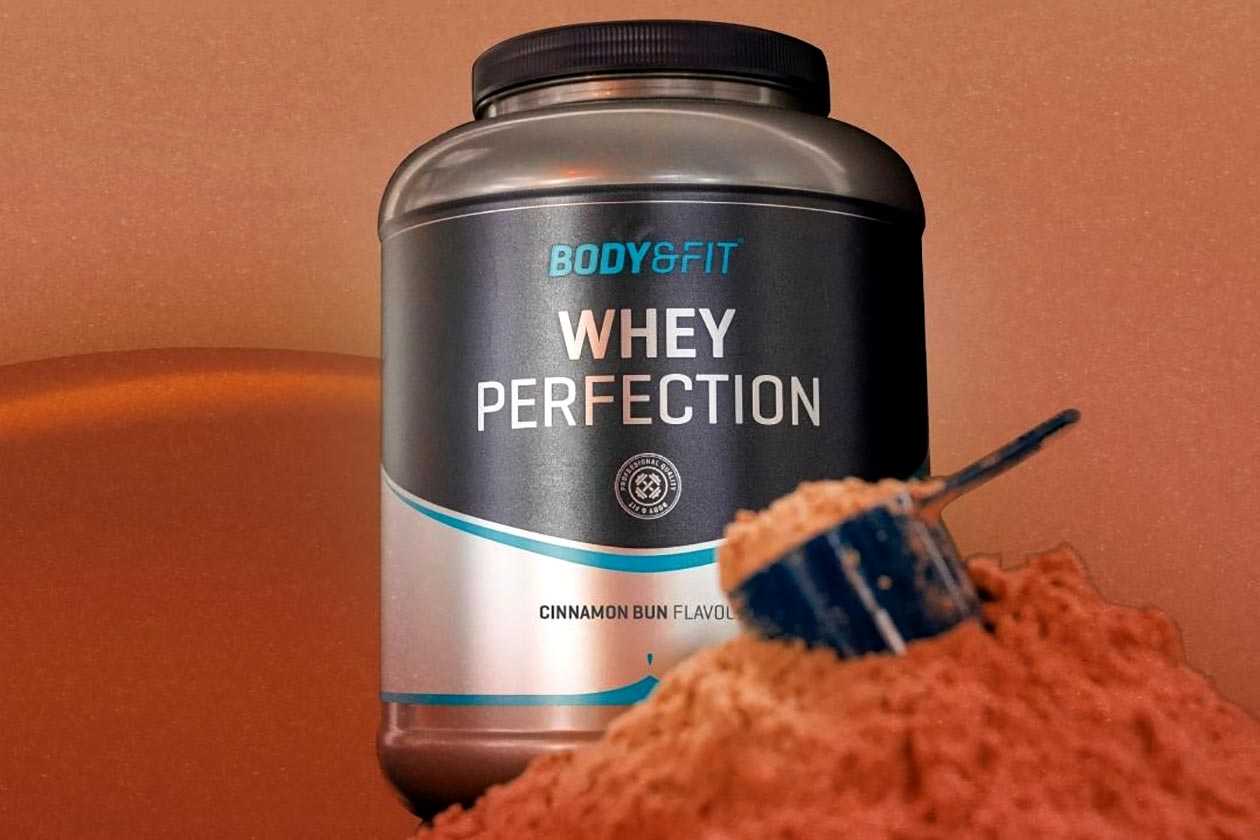 body and fit cinnamon bun whey perfection