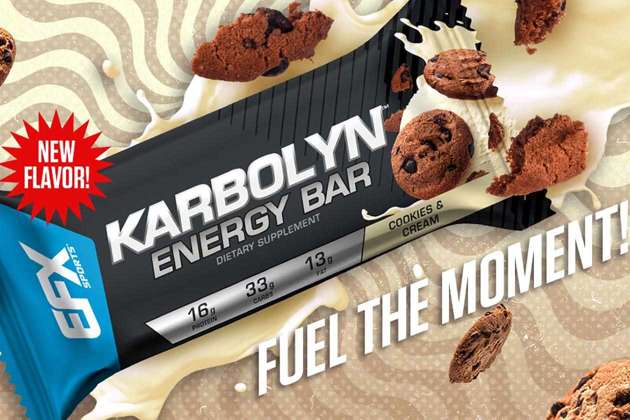efx sports cookies and cream karbolyn energy bar