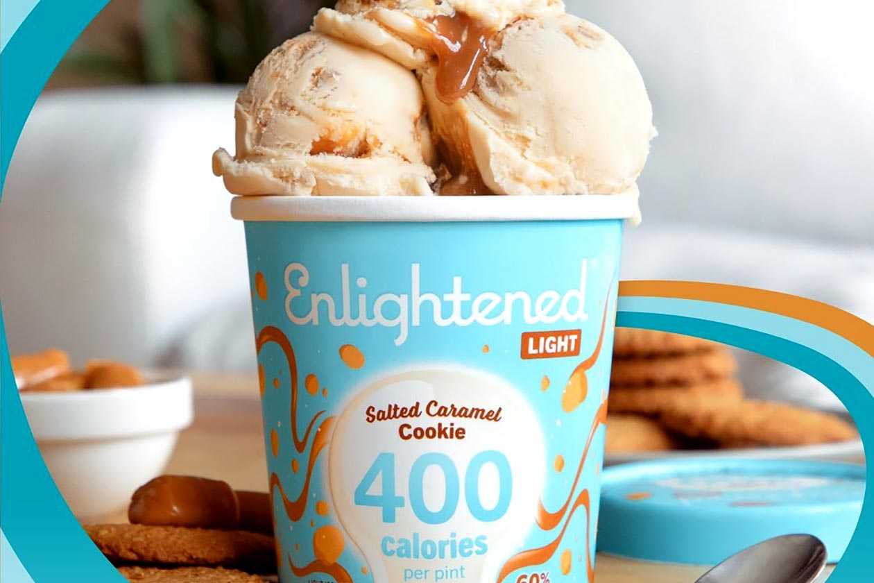 Enlightened's tasty light ice cream now comes in Salted Caramel Cookie