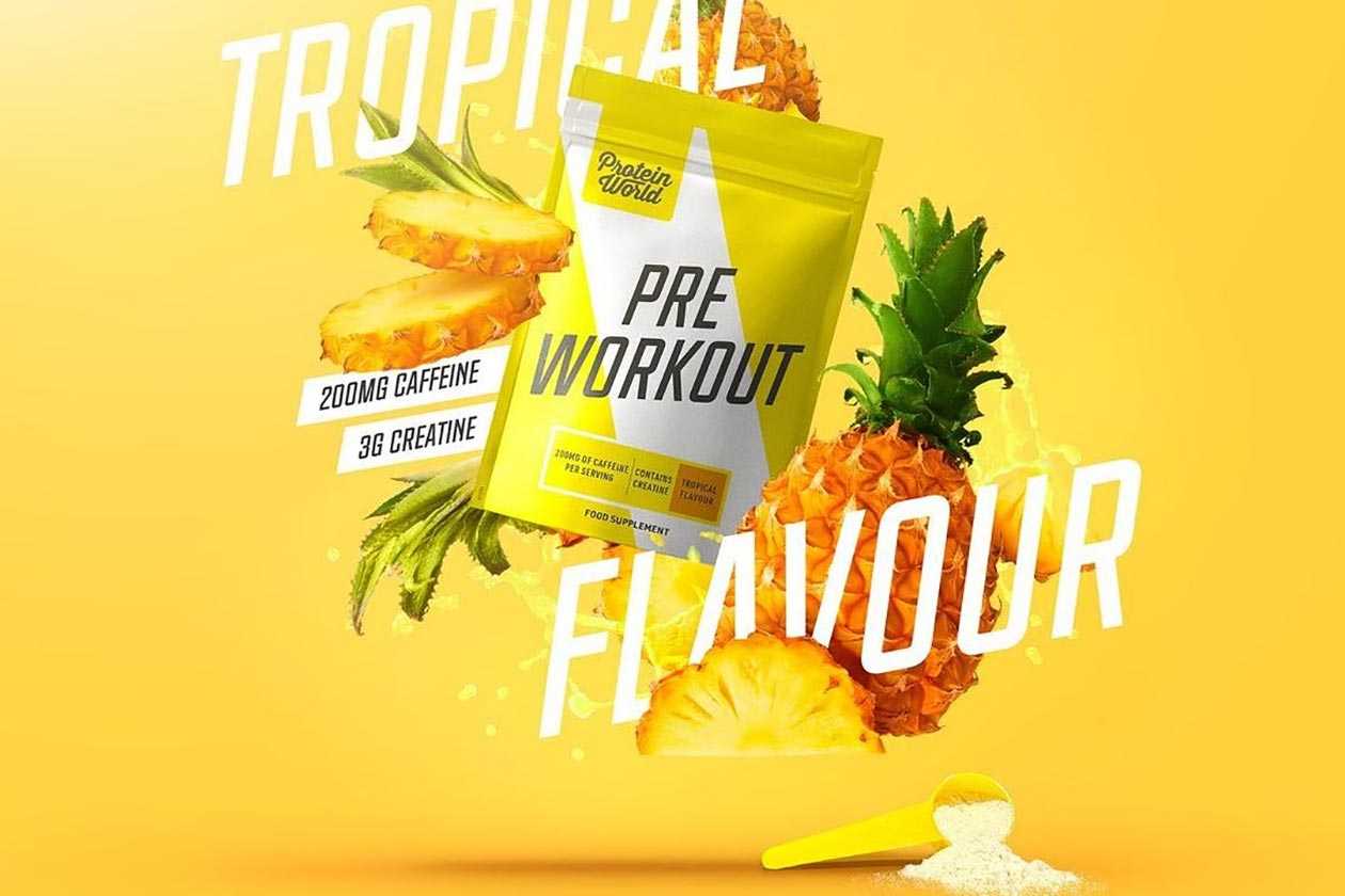 Protein World makes it three flavors for its PreWorkout with Tropical