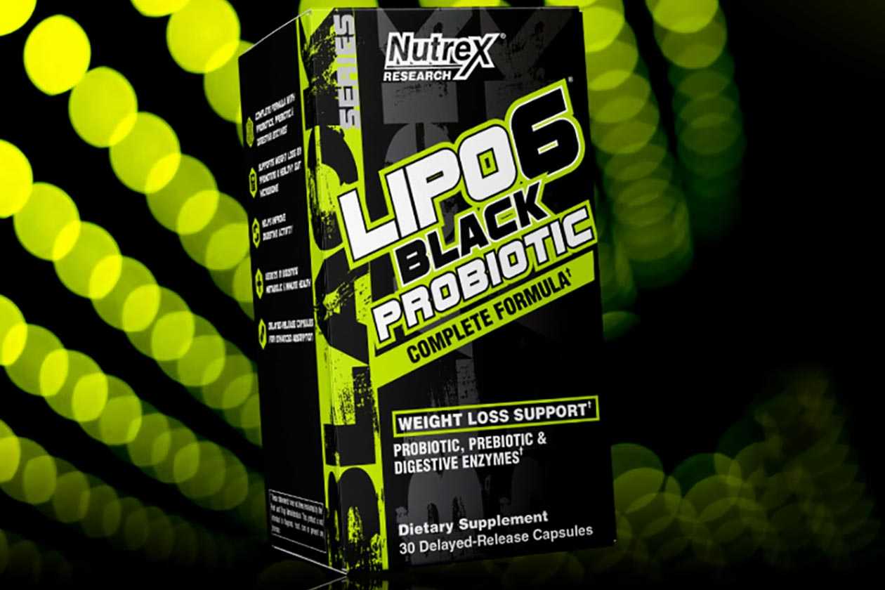 Nutrex Lipo-6 Black Probiotic built to support gut health and digestion