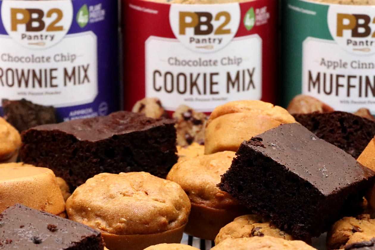 PB2 baking mixes made with peanut powder and fairly high sugar