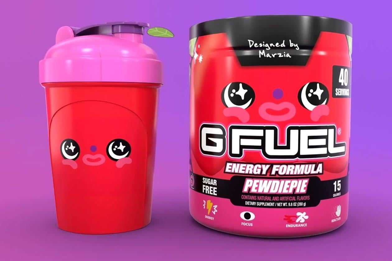 G Fuel and Marzia reskin PewDiePie's Lingonberry flavor collab