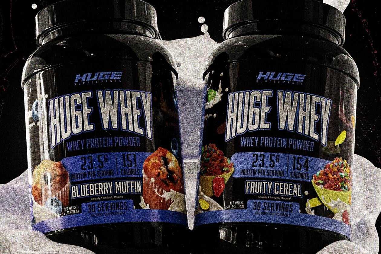 Huge Nutrition's Blueberry Muffin and Fruity Cereal Huge Whey
