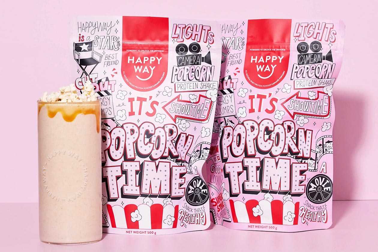 Happy Way Caramel Popcorn Whey And Vegan Protein