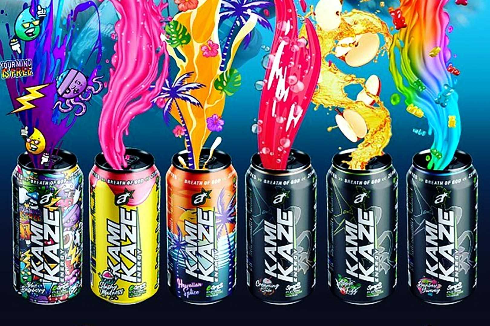 Blue Raspberry Kamikaze Energy Drink