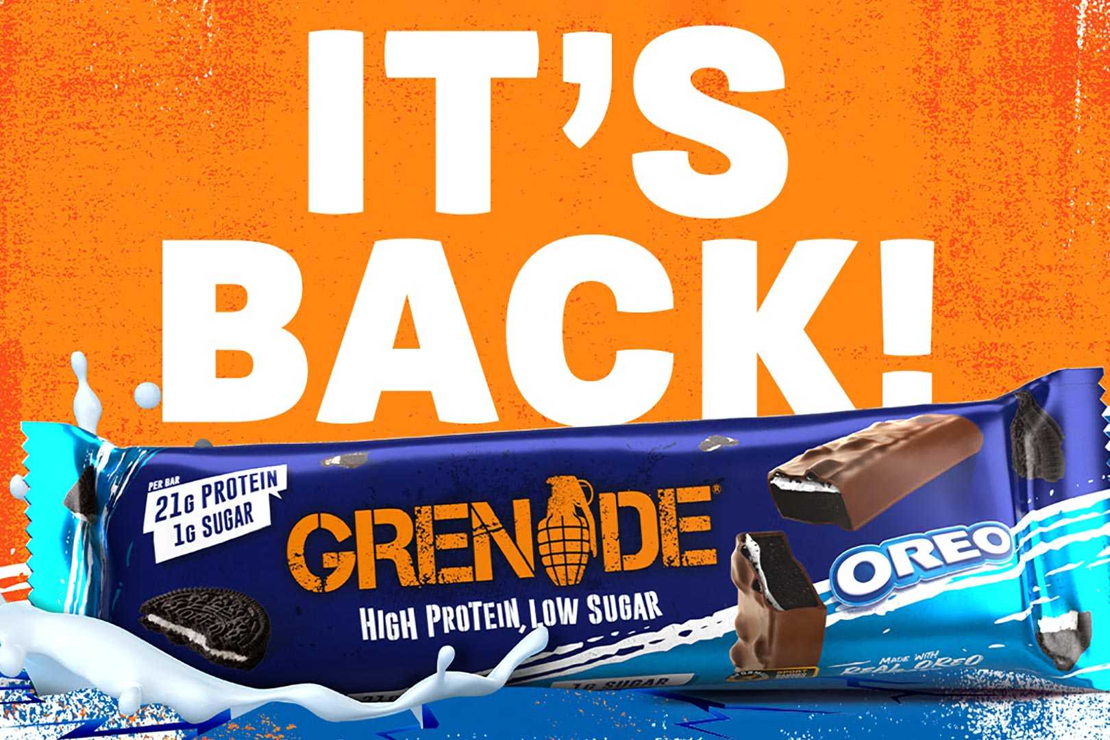 Grenade Restocks Oreo Protein Bar And Get 84k Orders