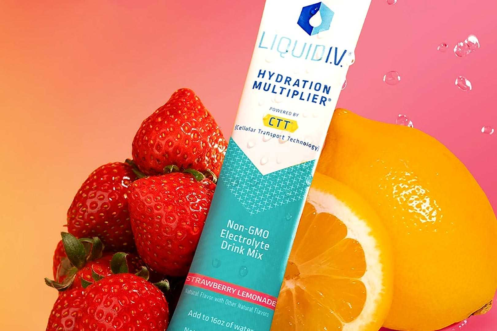 Liquid Iv Strawberry Lemonade Hydration Multiplier