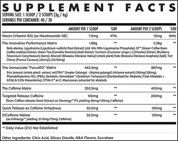 Olympus Labs Oracle Pre Workout Label