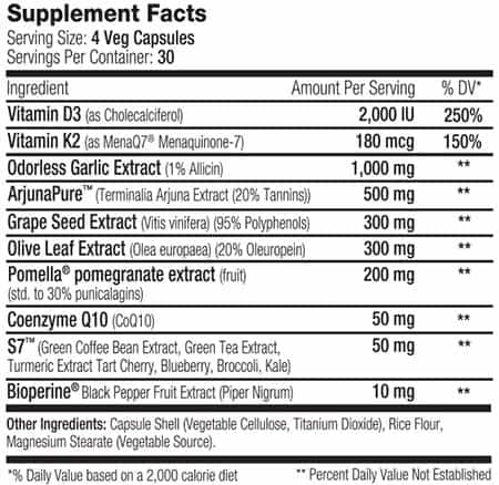 Sns Cardiovascular Support Xt Label