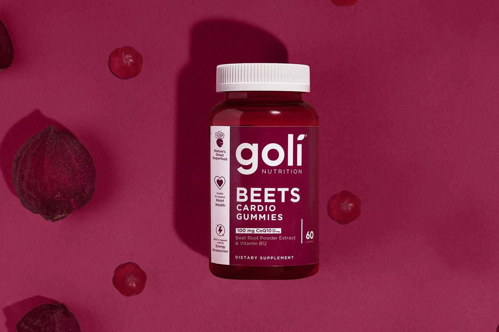 Goli Nutrition's Beets Cardio Gummies for cardiovascular health