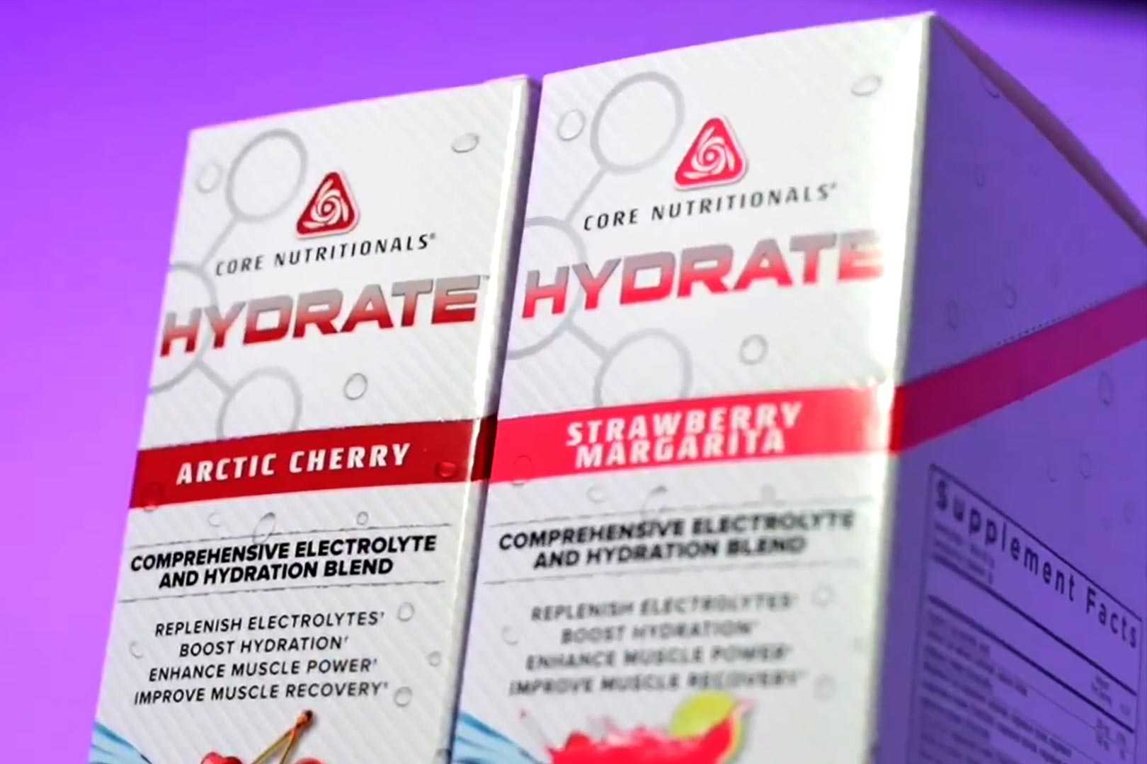 Strawberry Margarita and Arctic Cherry flavors of Core Hydrate