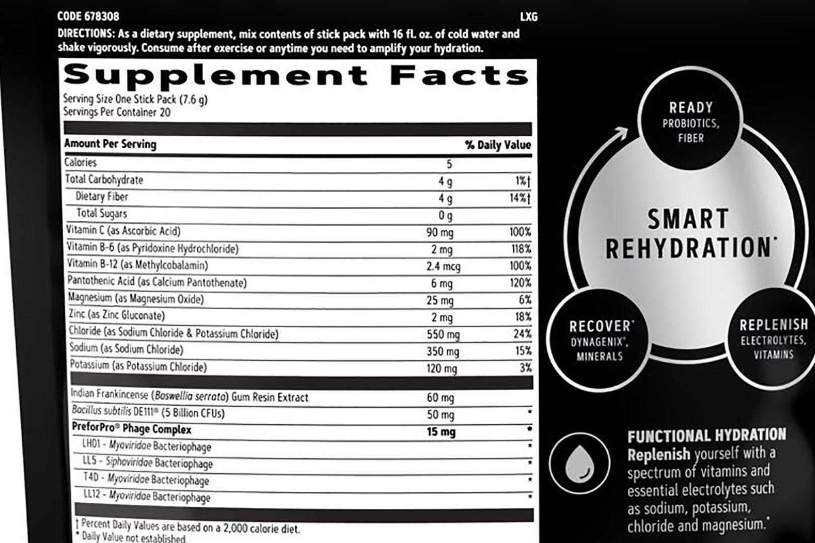 Gnc Amp Amplified Hydration Label