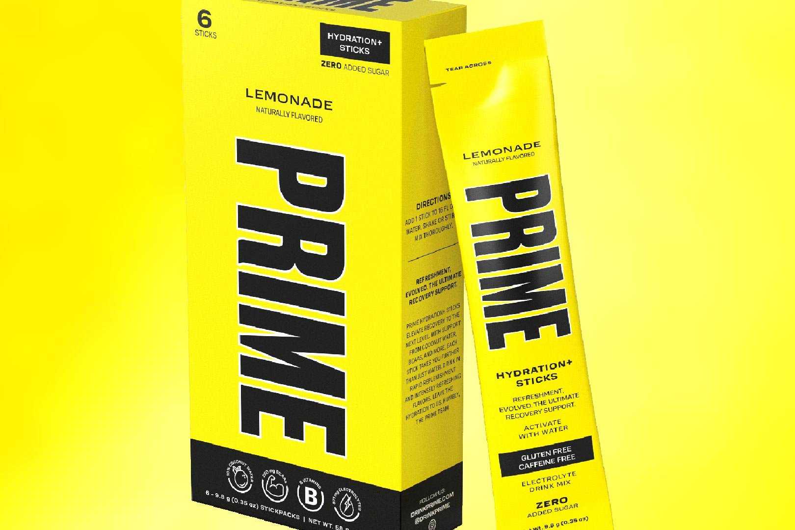 Lemonade Prime Hydration Sticks