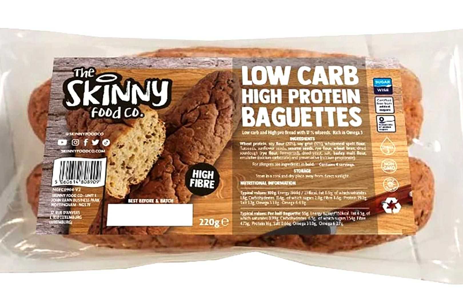 The Skinny Food Co High Protein Baguettes