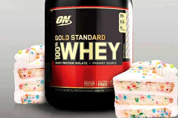 birthday cake gold whey