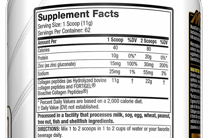 muscletech platinum hydrolyzed collagen