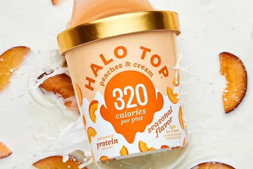 peaches and cream halo top