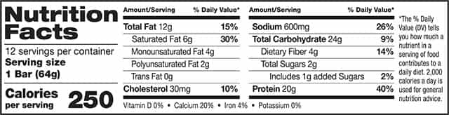 elite labs true protein bar