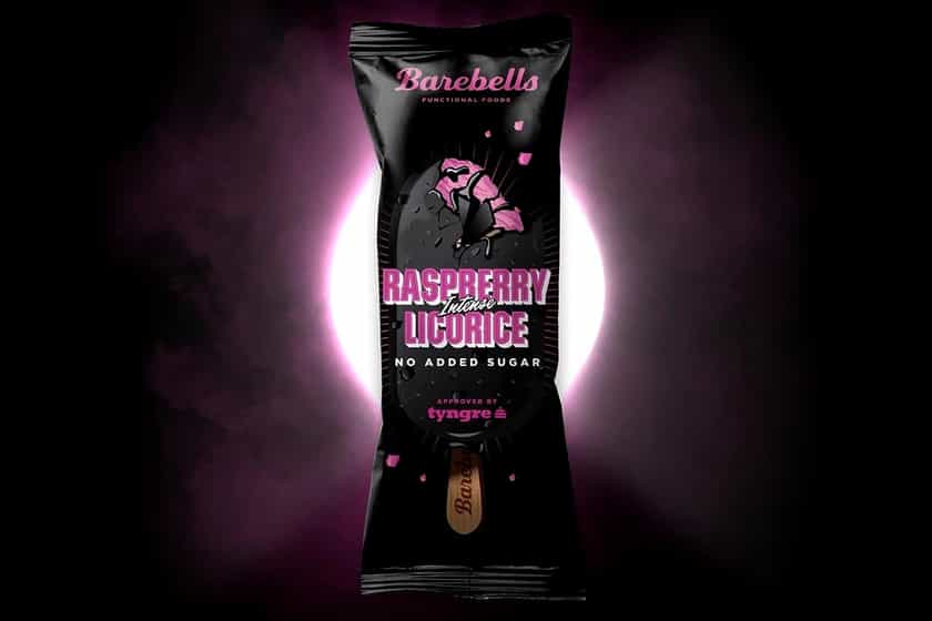 barebells raspberry licorice ice cream stick