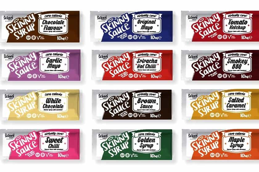 skinny sauce and syrup sample sachets