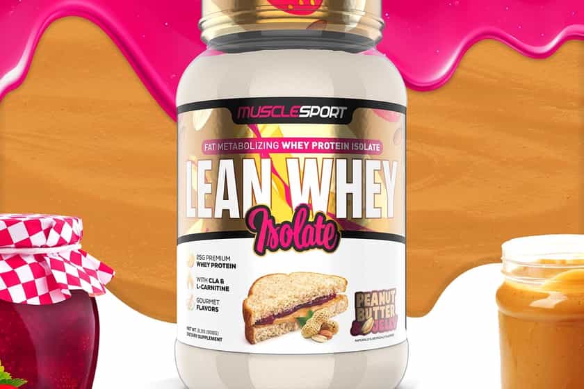 muscle sport peanut butter and jelly lean whey isolate