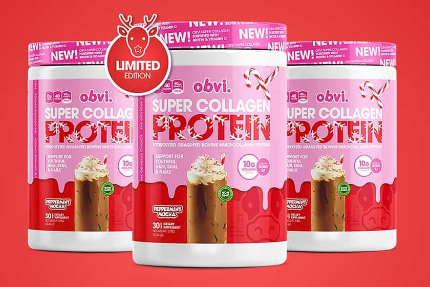 obvi peppermint mocha super collagen protein