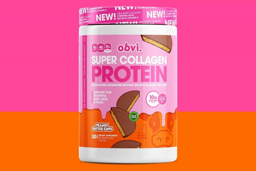 obvi peanut butter cups super collagen protein