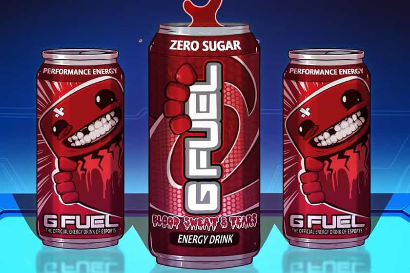 Super Meat Boy Blood Sweat Tears G Fuel Energy Drink