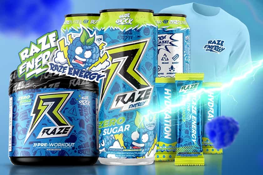 Return Of Blue Shock Raze Energy Drink