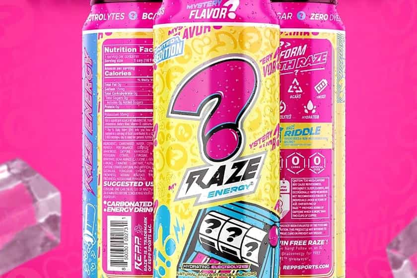 Tropical Mystery Flavor Raze Energy Drink
