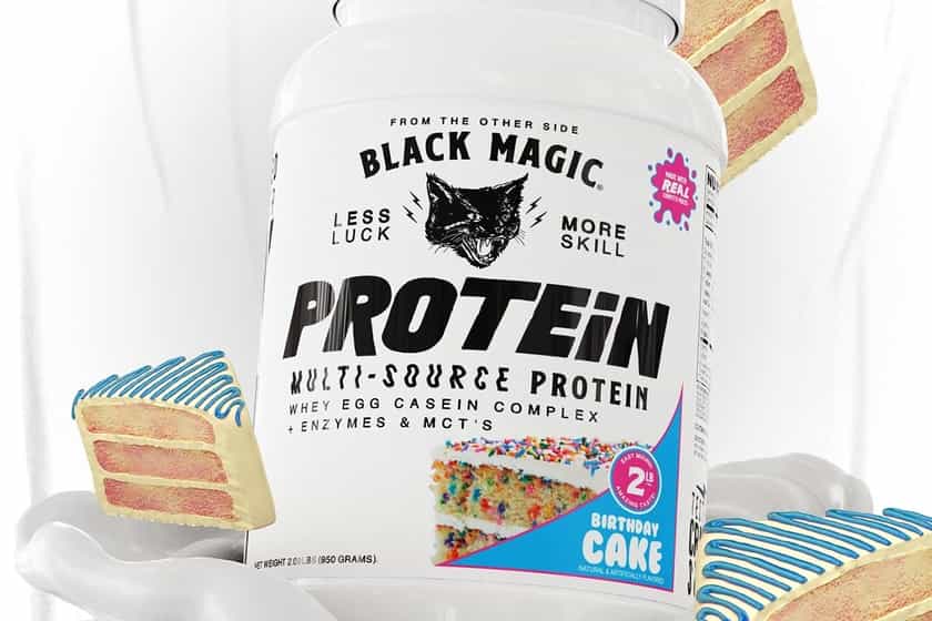 Black Magic Birthday Cake Protein
