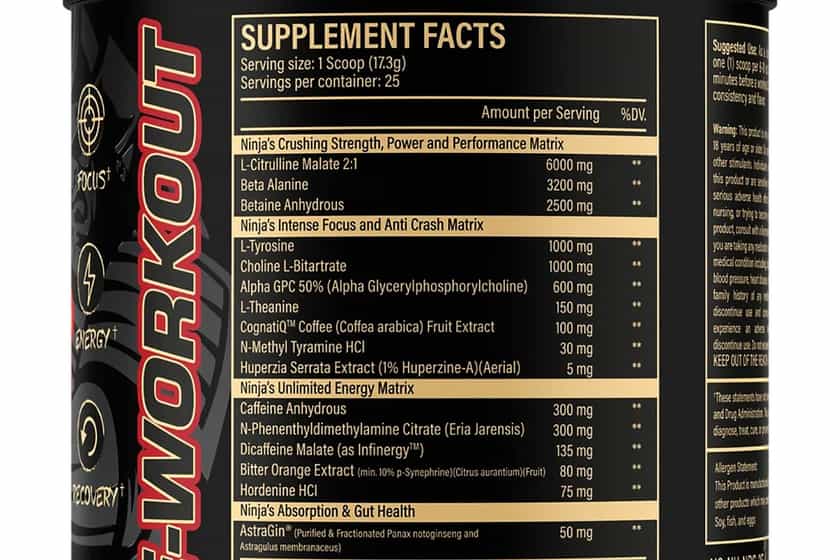 Ninja Up No Alpha Yo Formula Label