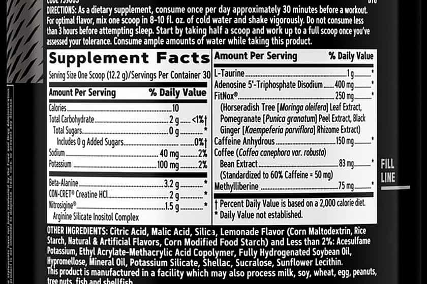 Gnc Amp Tri Phase Pre Workout Label