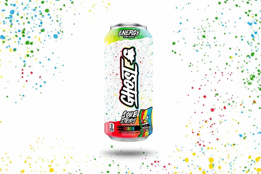 Rainbow Sour Strips Ghost Energy Drink