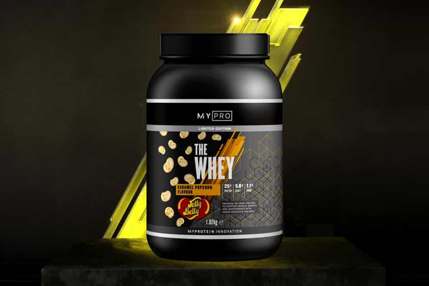 Myprotein X Jelly Belly Caramel Popcorn Chocolate Pudding The Whey