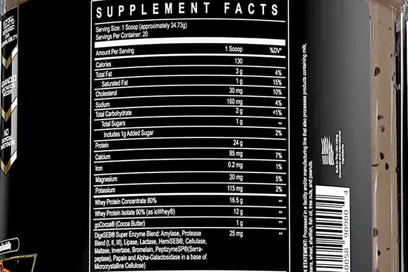 Enhanced Labs Io Premium Whey Label