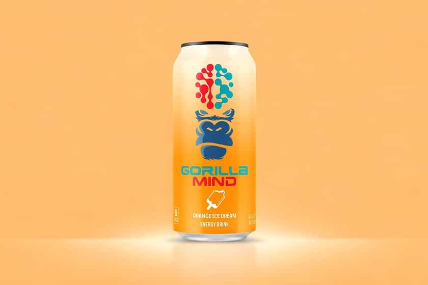 Orange Ice Dream Gorilla Mind Energy Drink