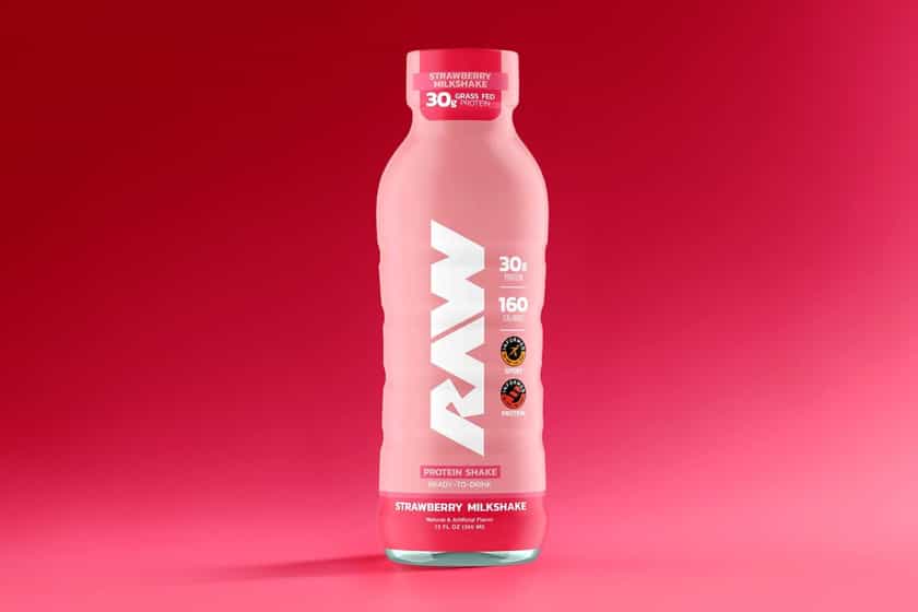 Strawberry Milkshake Raw Protein Shake