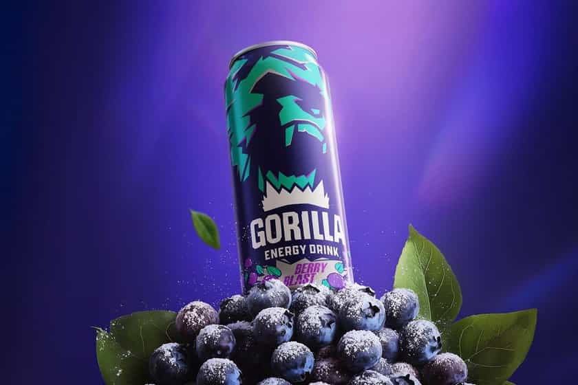 Improved Berry Blast Gorilla Energy Drink