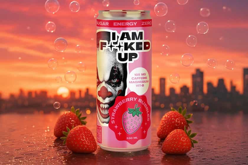 Swedish Strawberry I Am Fcked Up Energy Drink