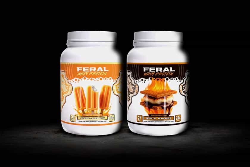 Feral Supplements Orange Creamsicle And Smores Protein